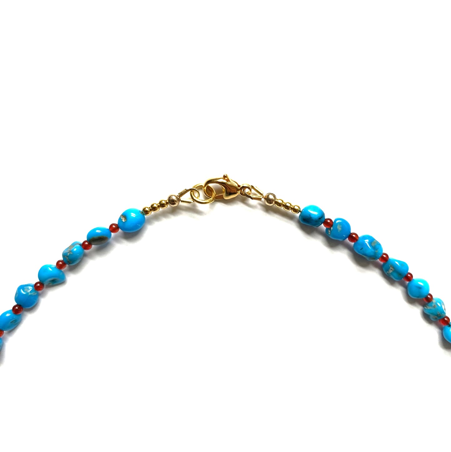 HEART OF COMPASSION TURQUOISE AND RED AGATE NECKLACE