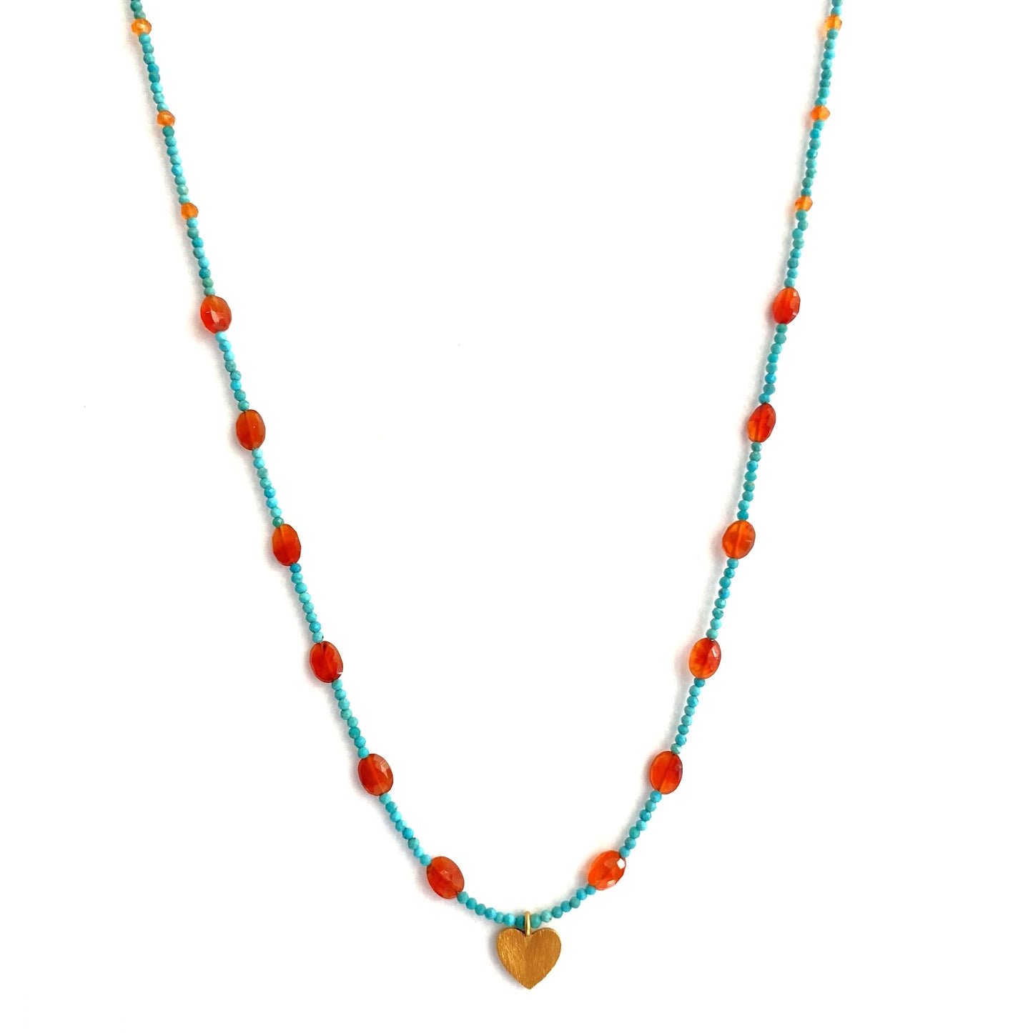 FREE SPIRIT TURQUOISE AND CARNELIAN NECKLACE