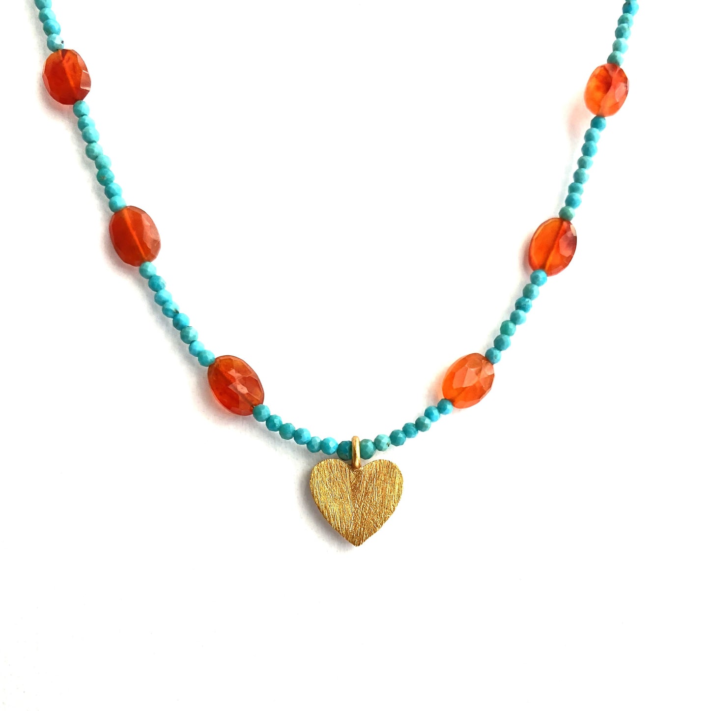 FREE SPIRIT TURQUOISE AND CARNELIAN NECKLACE