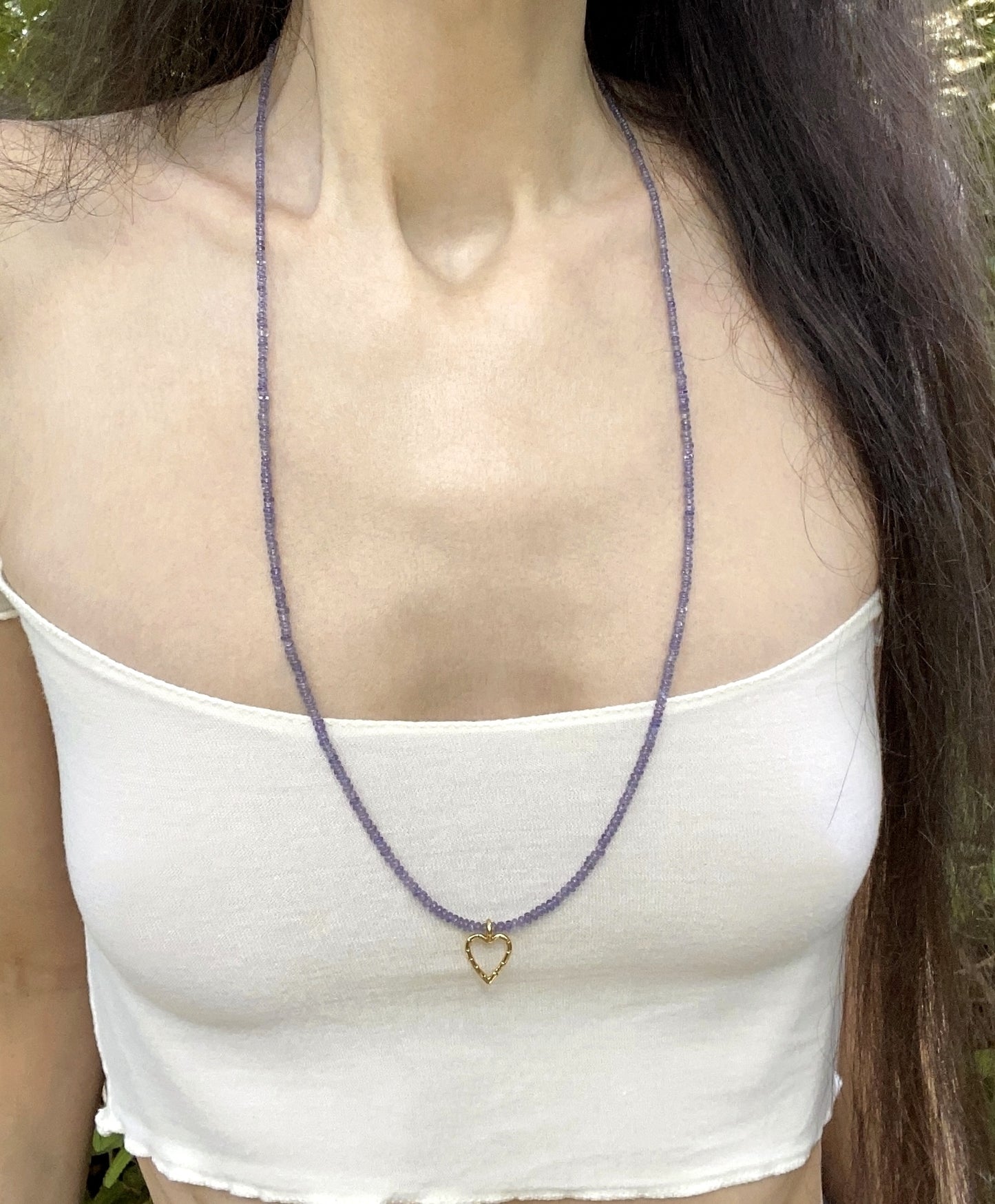 GRATEFUL HEART TANZANITE NECKLACE